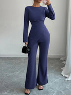 Asymmetric Long Sleeve Top and Pants Set - Charmdeals