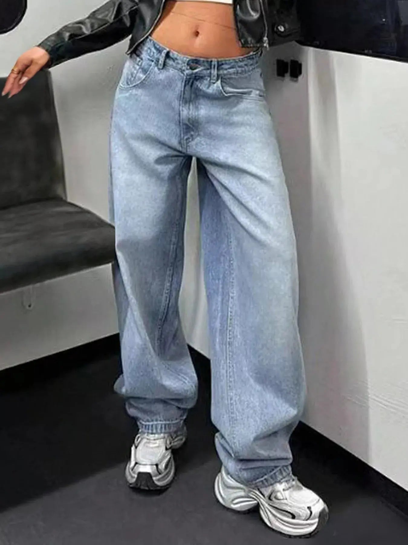 Baggy Wide Leg Jeans - Charmdeals