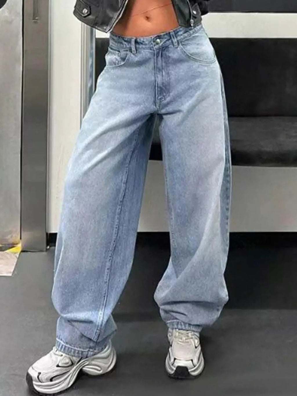 Baggy Wide Leg Jeans - Charmdeals