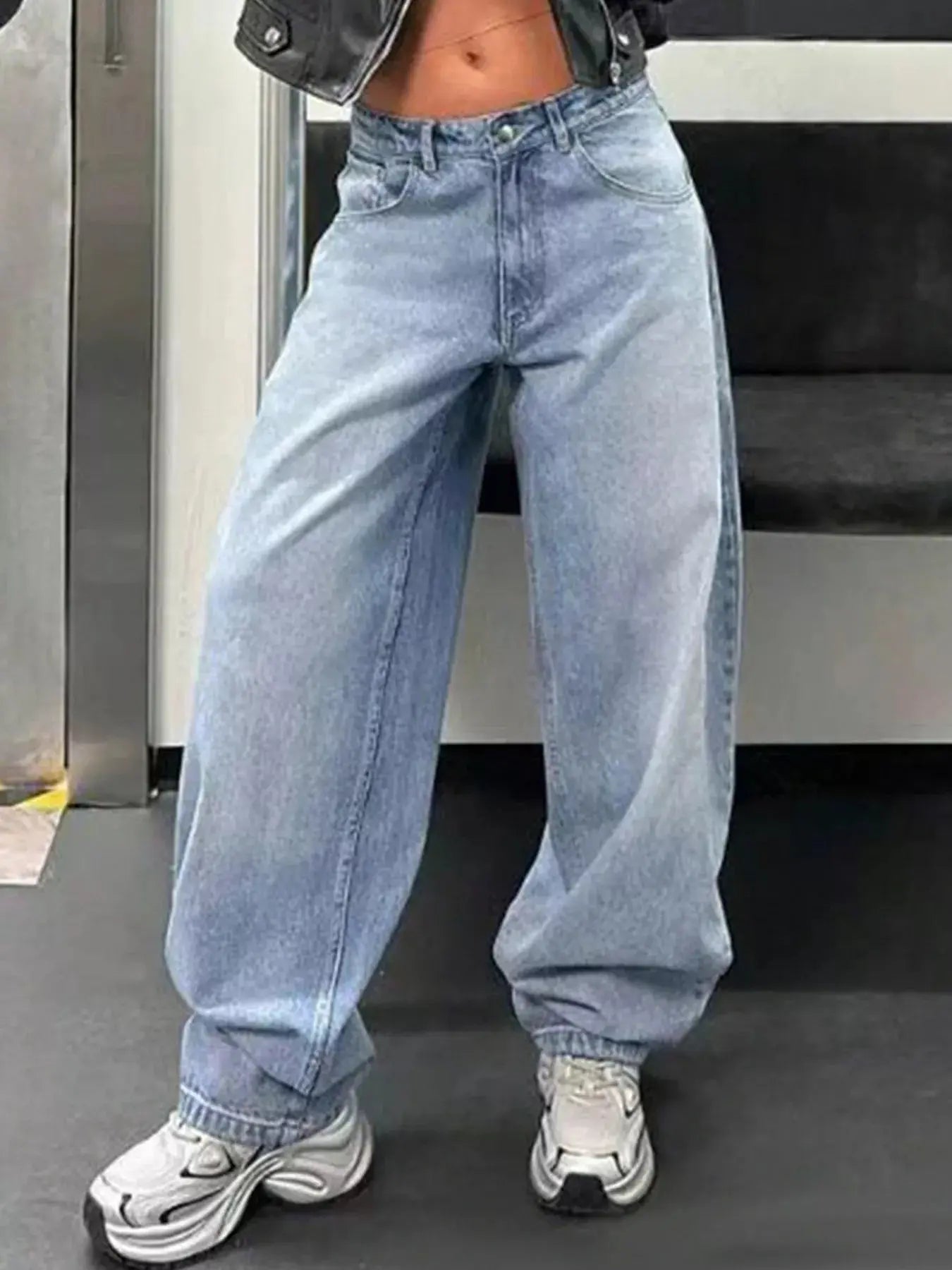 Baggy Wide Leg Jeans - Charmdeals