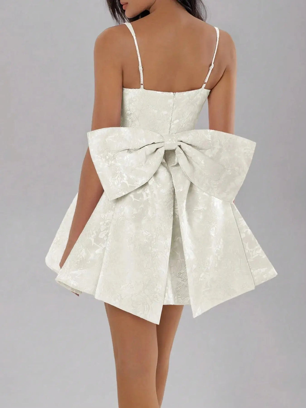 Bow Back Sweetheart Neck Cami Dress - Charmdeals