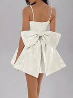 Bow Back Sweetheart Neck Cami Dress - Charmdeals