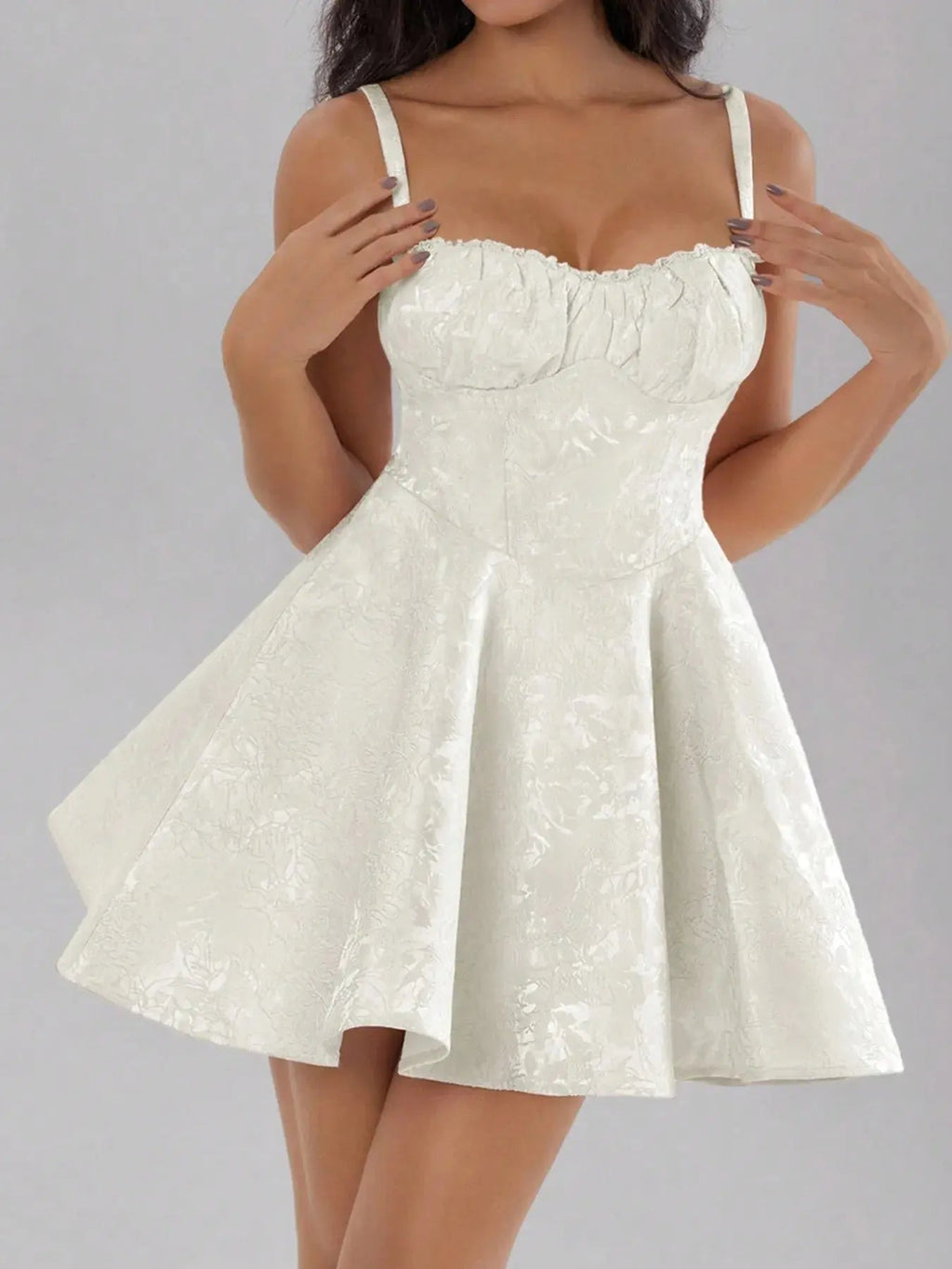 Bow Back Sweetheart Neck Cami Dress - Charmdeals