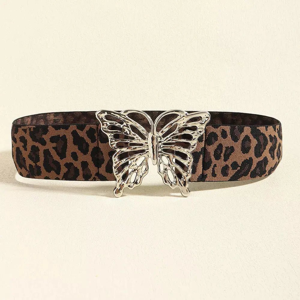 Butterfly Alloy Buckle Elastic Belt - Charmdeals