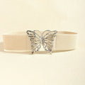 Butterfly Alloy Buckle Elastic Belt - Charmdeals