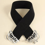 Butterfly Alloy Buckle Elastic Belt - Charmdeals