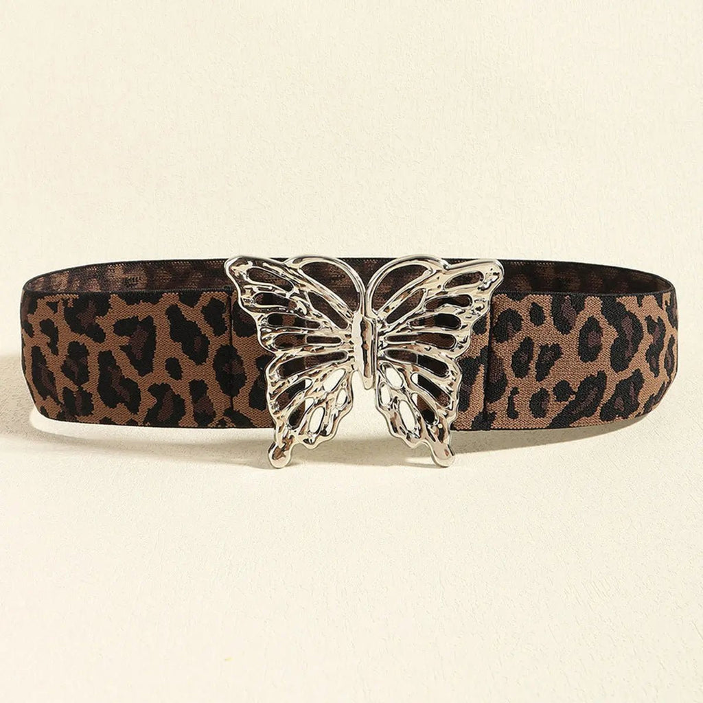 Butterfly Alloy Buckle Elastic Belt - Charmdeals