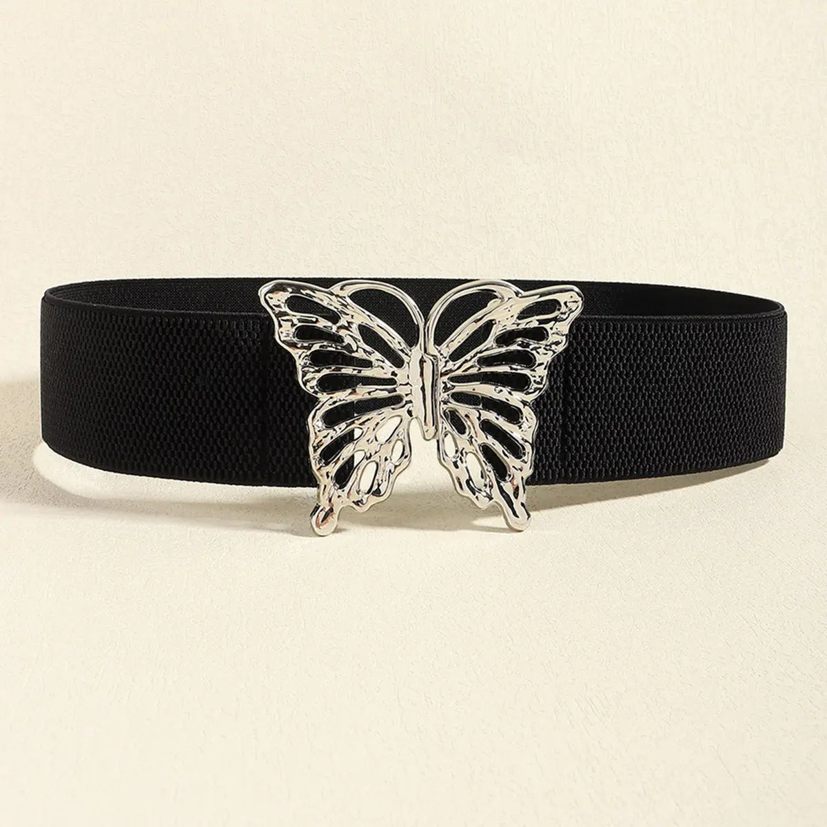 Butterfly Alloy Buckle Elastic Belt - Charmdeals