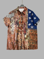 Button - Up Short Sleeve Shirt - Charmdeals
