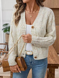 Cable Knit Button - Up Cardigan - Charmdeals