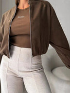 Casual Fleece Zip - Up Jacket - Charmdeals