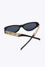 Chain Detail Temple Cat Eye Sunglasses - Charmdeals