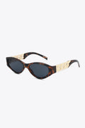 Chain Detail Temple Cat Eye Sunglasses - Charmdeals