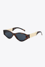 Chain Detail Temple Cat Eye Sunglasses - Charmdeals