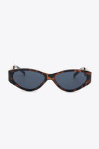 Chain Detail Temple Cat Eye Sunglasses - Charmdeals