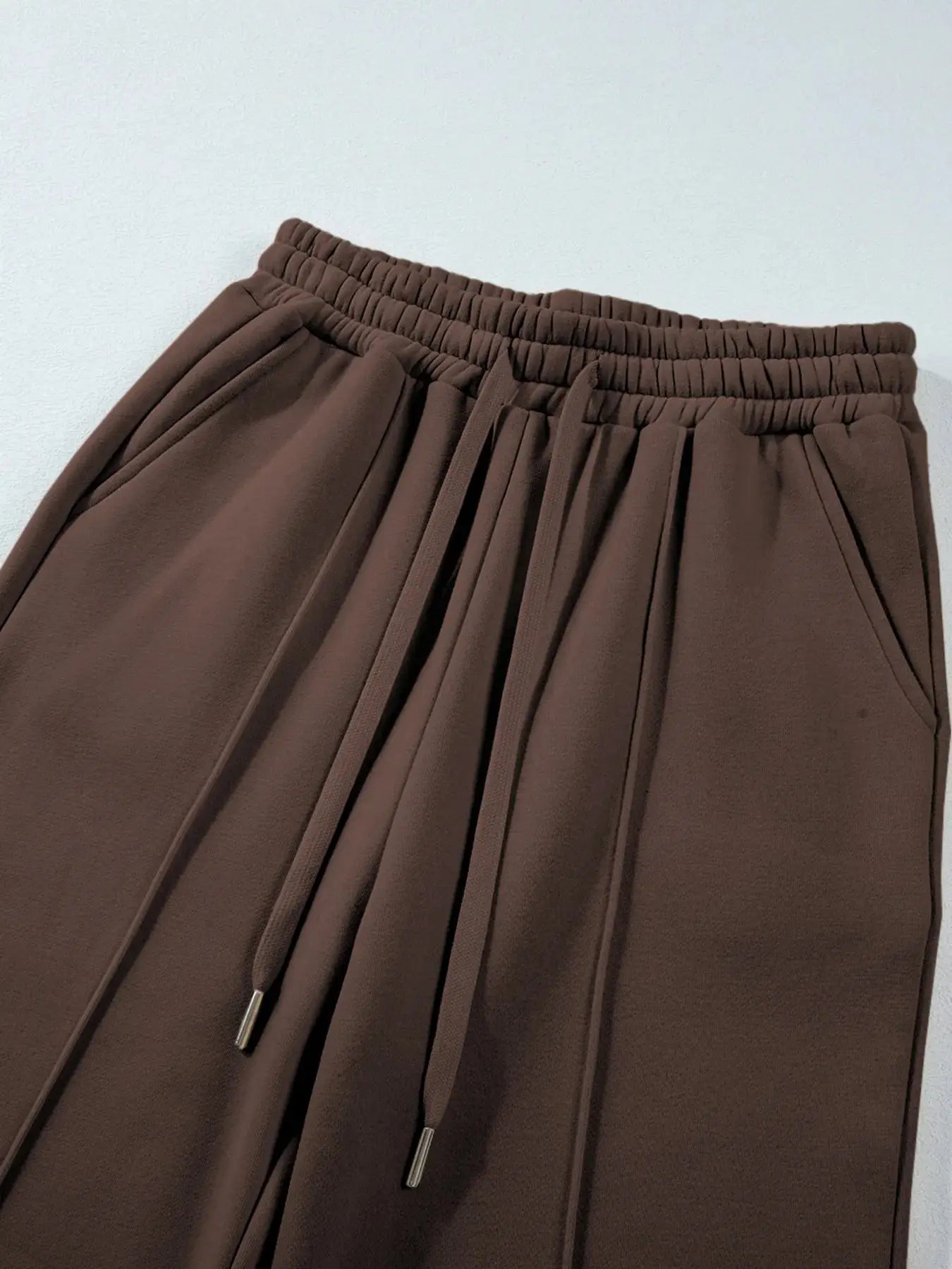 Collared Sweatshirt and High Waist Pants Active Set - Charmdeals