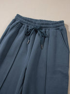 Collared Sweatshirt and High Waist Pants Active Set - Charmdeals