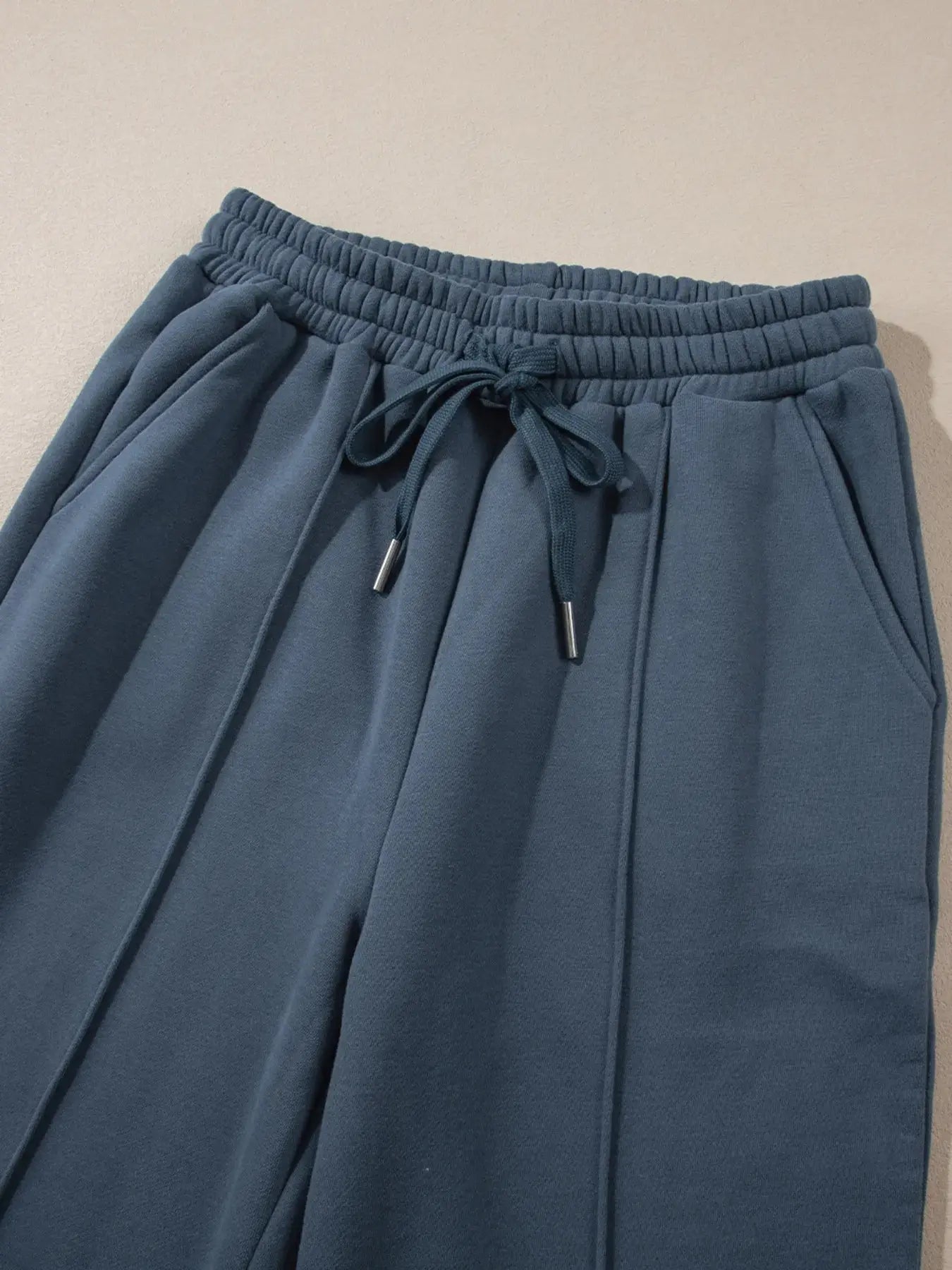 Collared Sweatshirt and High Waist Pants Active Set - Charmdeals