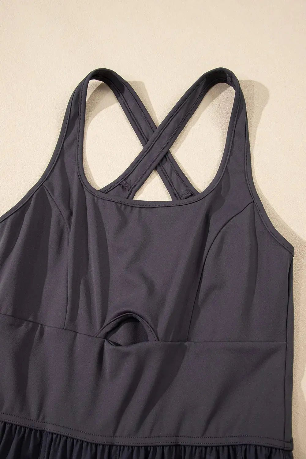 Cutout Square Neck Wide Strap Active Jumpsuit - Charmdeals