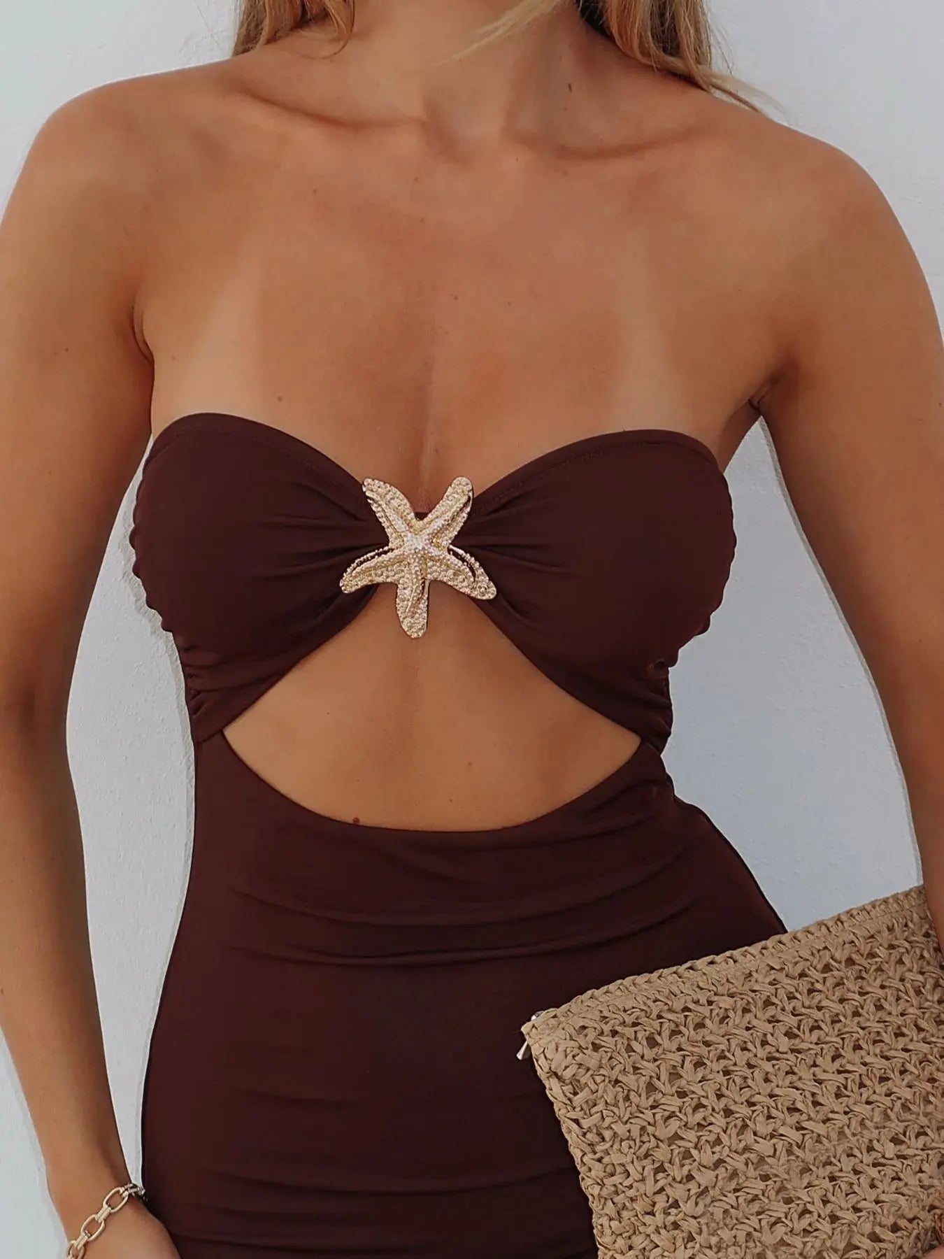 Cutout Sweetheart Neck Tube Maxi Dress - Charmdeals