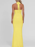 Cutout Twisted Halter Neck Maxi Dress - Charmdeals