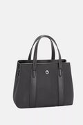 David Jones Canvas Handbag with Leather Trim - Charmdeals