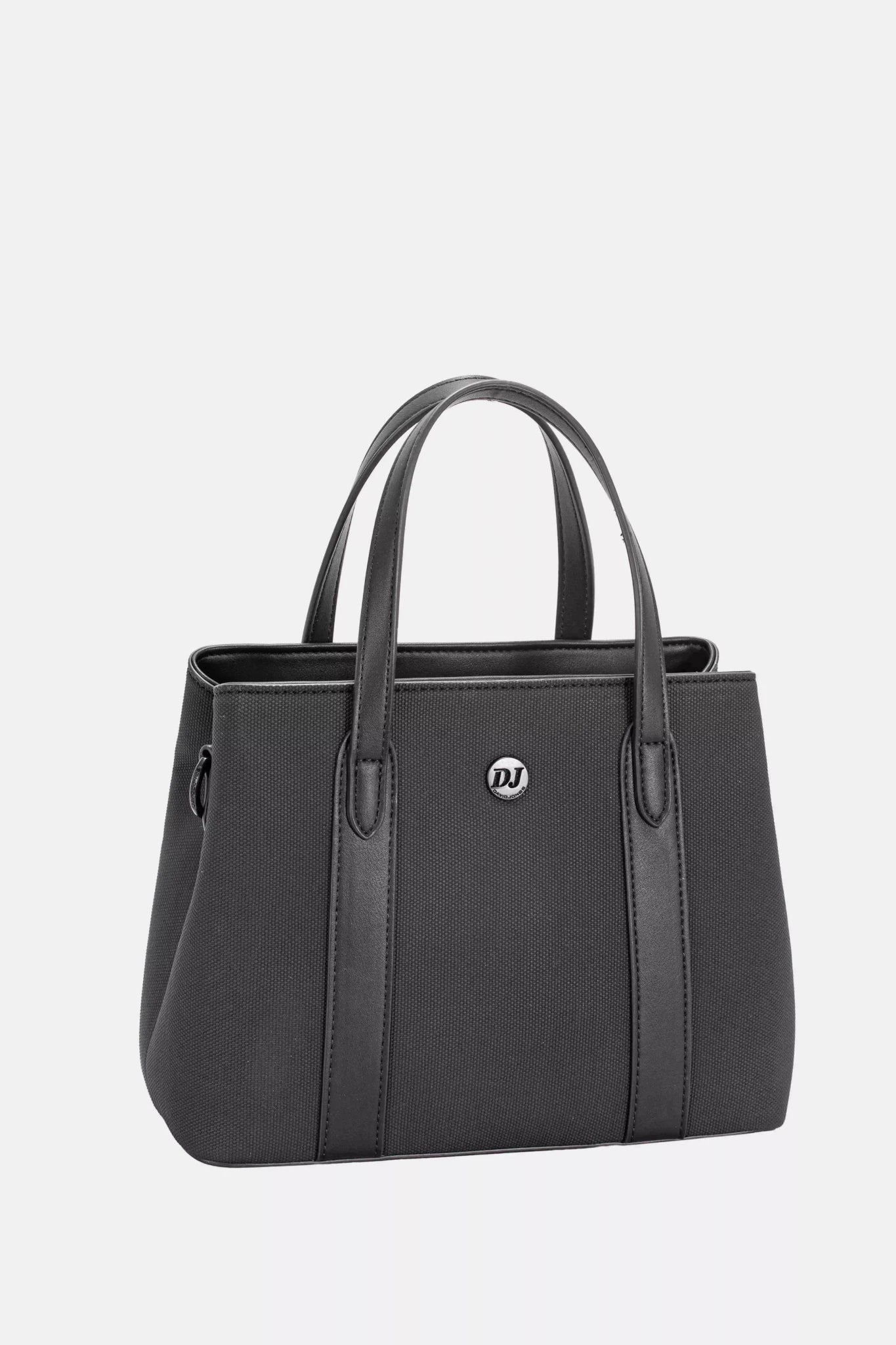 David Jones Canvas Handbag with Leather Trim - Charmdeals