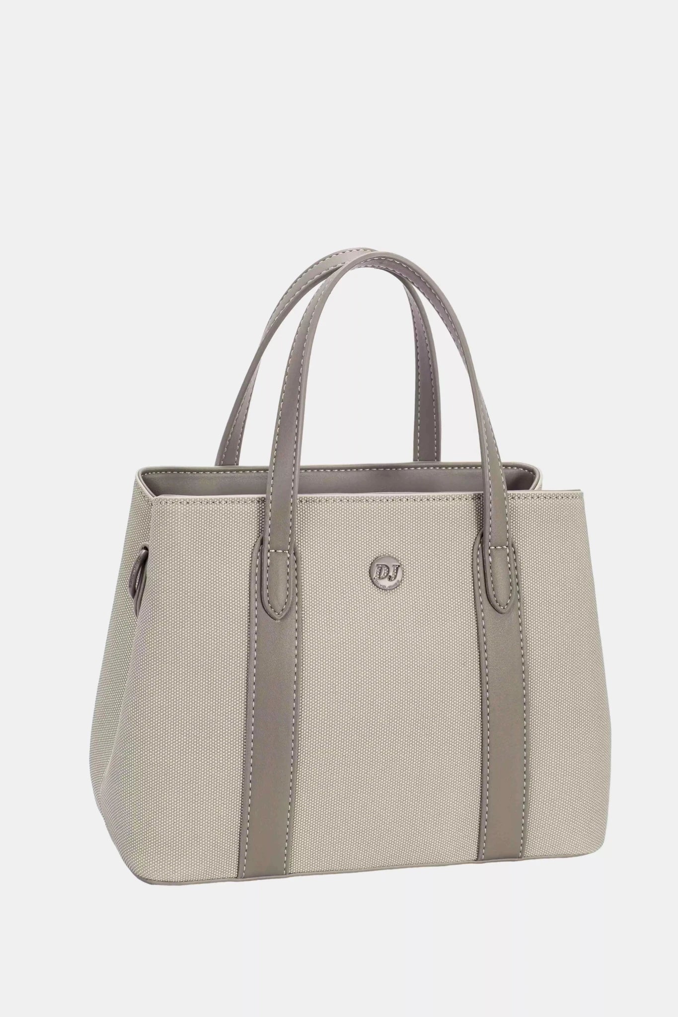 David Jones Canvas Handbag with Leather Trim - Charmdeals
