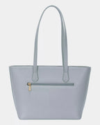 David Jones Leather Tote Bag with Gold Hardware - Charmdeals