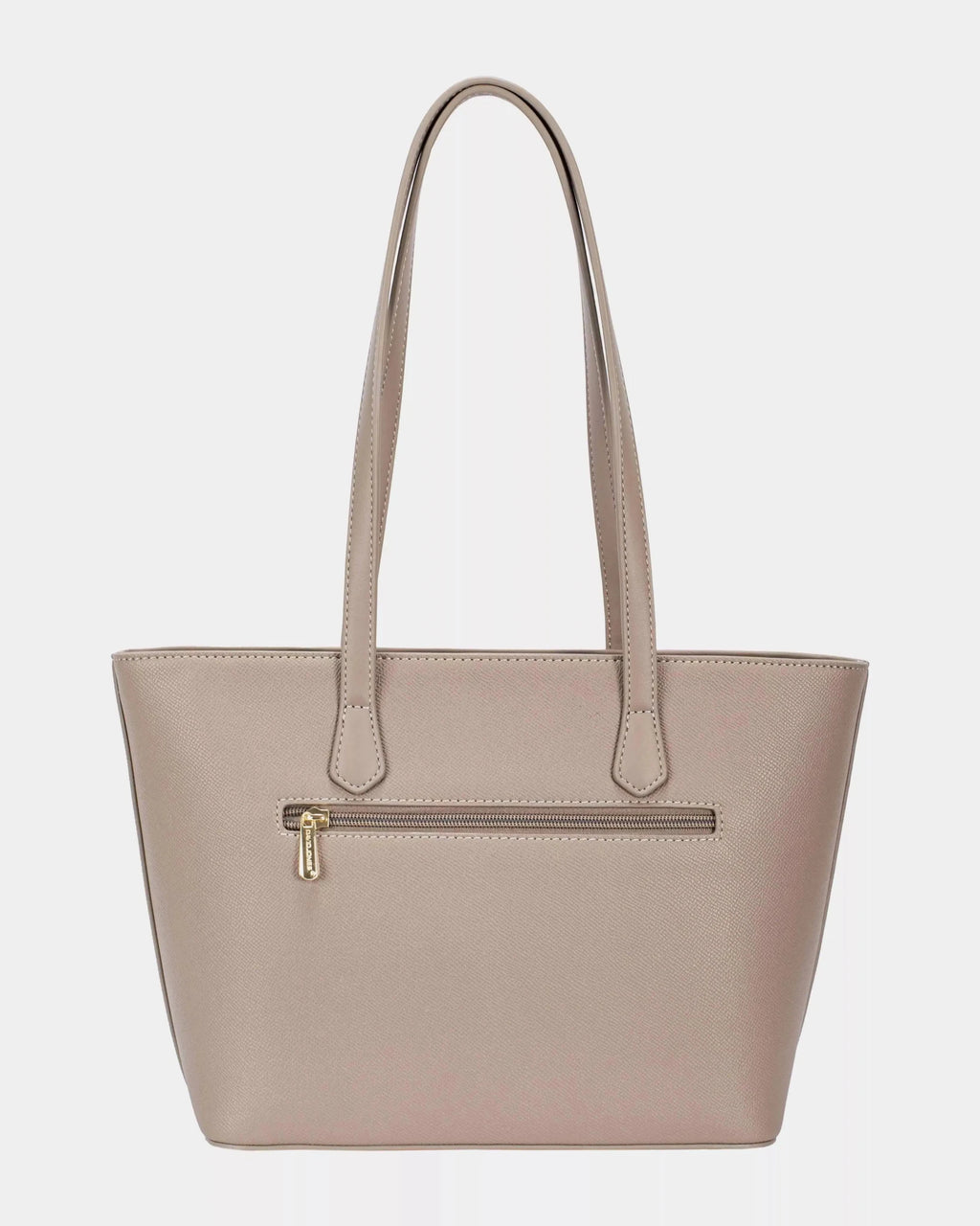 David Jones Leather Tote Bag with Gold Hardware - Charmdeals