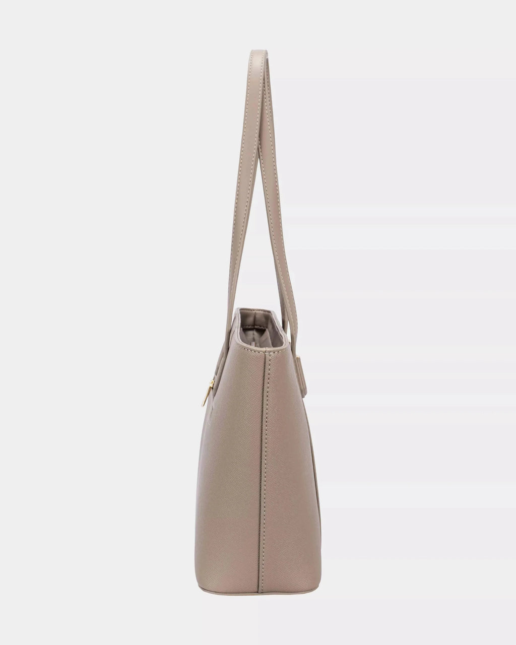 David Jones Leather Tote Bag with Gold Hardware - Charmdeals