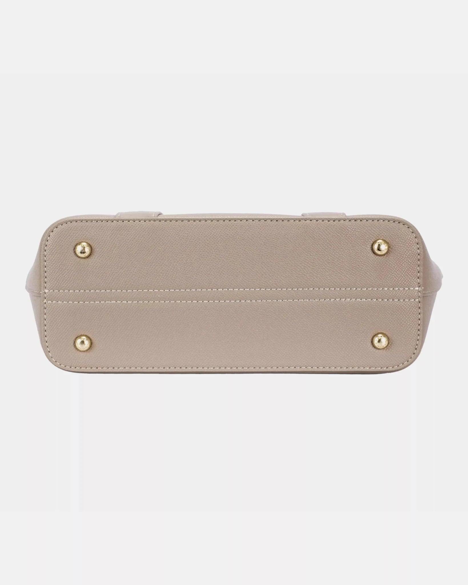 David Jones Leather Tote Bag with Gold Hardware - Charmdeals