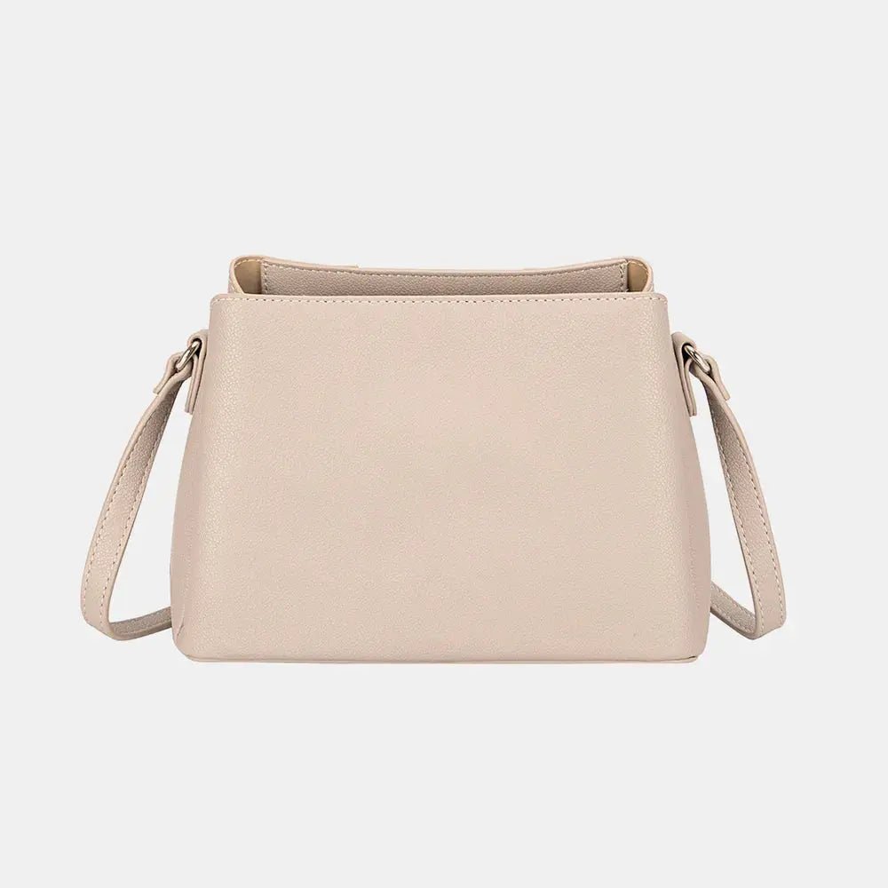 David Jones PU Leather Crossbody Bag - Charmdeals