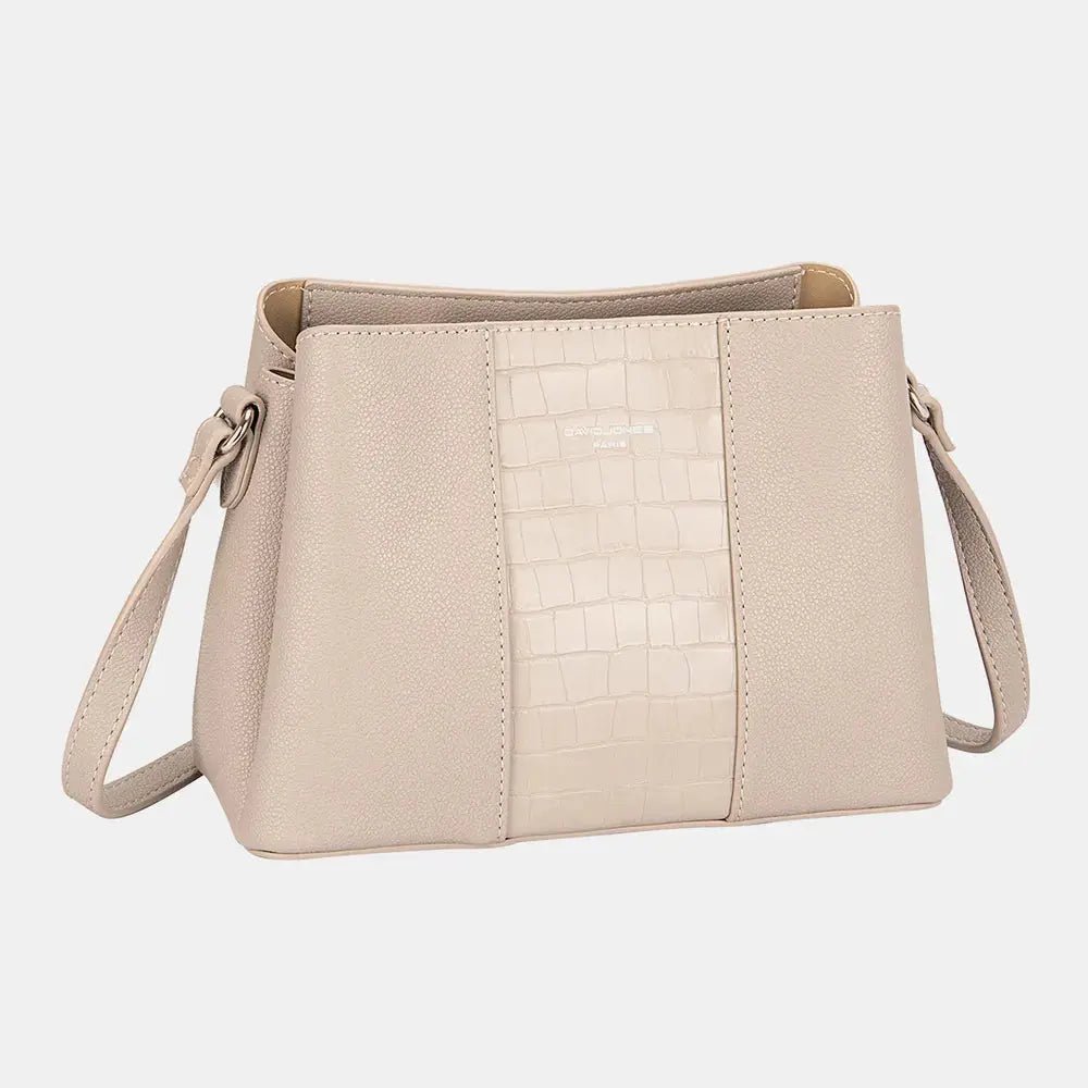 David Jones PU Leather Crossbody Bag - Charmdeals