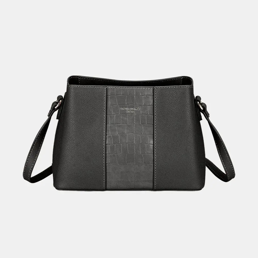 David Jones PU Leather Crossbody Bag - Charmdeals