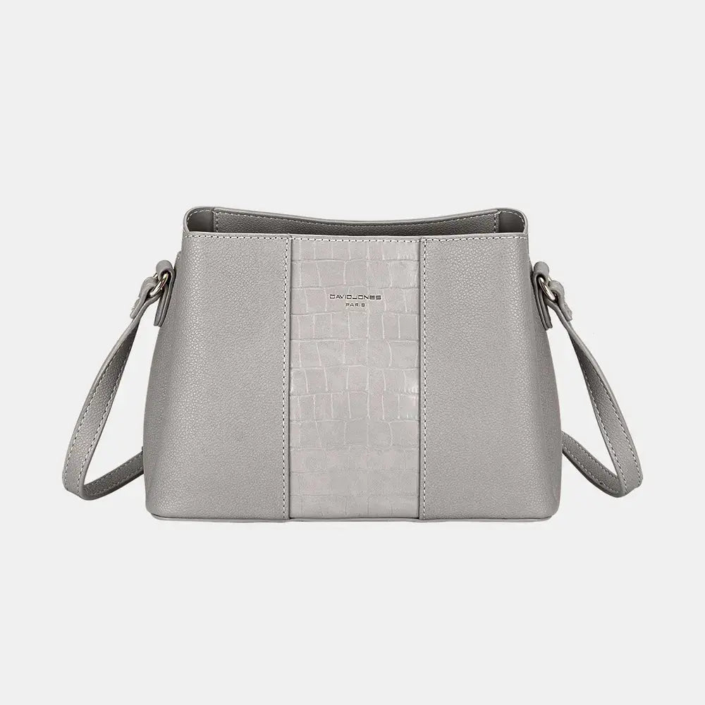 David Jones PU Leather Crossbody Bag - Charmdeals