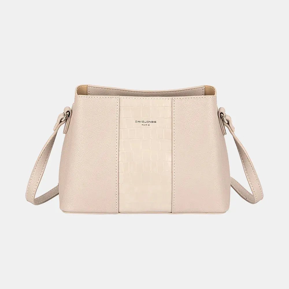 David Jones PU Leather Crossbody Bag - Charmdeals