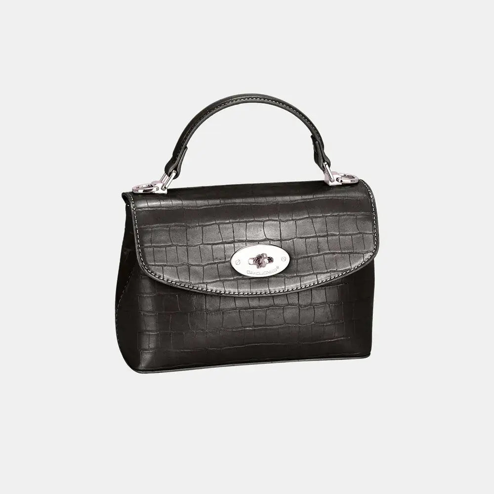 David Jones Texture PU Leather Handbag - Charmdeals