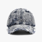 Distressed Cotton Adjustable Baseball Cap - Charmdeals