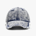 Distressed Cotton Adjustable Baseball Cap - Charmdeals