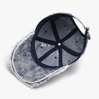 Distressed Cotton Adjustable Baseball Cap - Charmdeals