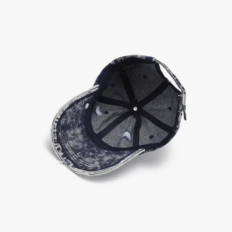 Distressed Cotton Baseball Cap - Charmdeals