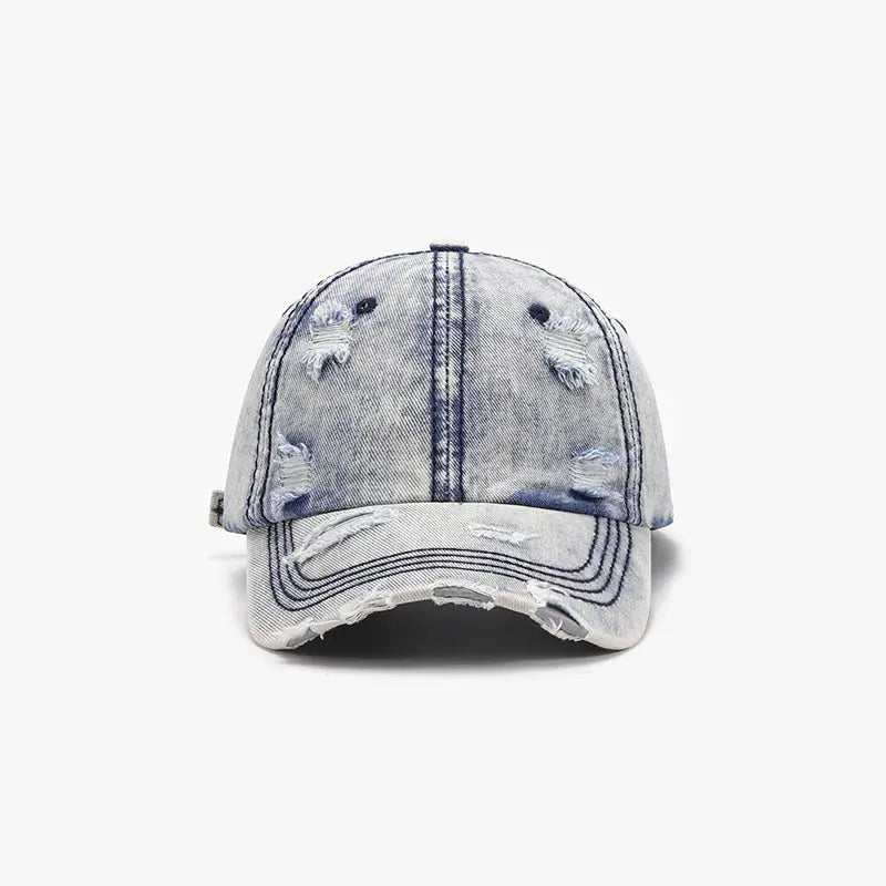 Distressed Cotton Baseball Cap - Charmdeals