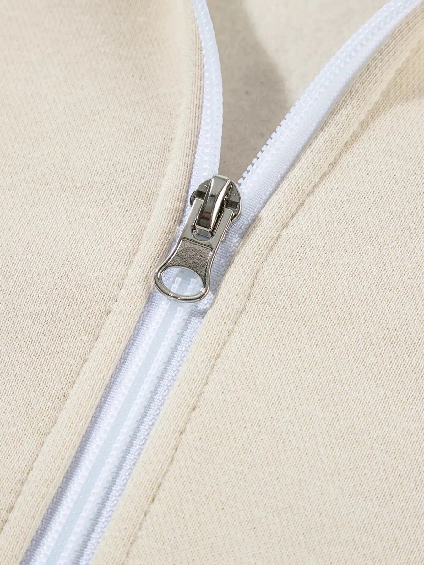 Drop Shoulder Zip Up Jacket and Drawstring Pants Active 2pcs Set - Charmdeals