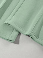 Drop Shoulder Zip Up Jacket and Drawstring Pants Active 2pcs Set - Charmdeals