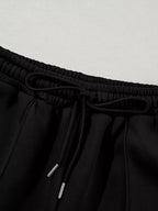Drop Shoulder Zip Up Jacket and Drawstring Pants Active 2pcs Set - Charmdeals