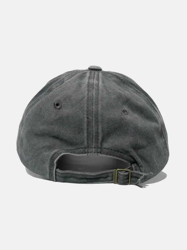 Embroidered Heart Washed Cotton Baseball Cap - Charmdeals