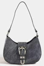 Fame Buckle Detail Hobo Shoulder Bag - Charmdeals