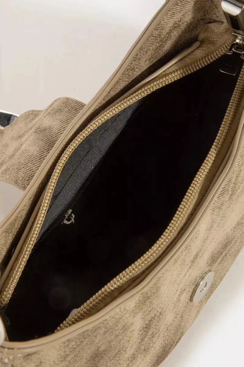 Fame Buckle Detail Hobo Shoulder Bag - Charmdeals