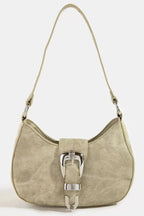 Fame Buckle Detail Hobo Shoulder Bag - Charmdeals